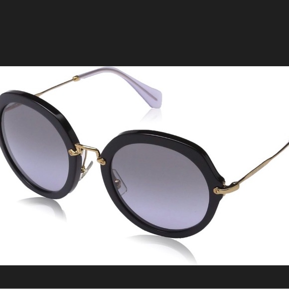 Miu Miu Gold and Black Sunglasses - Picture 2 of 8
